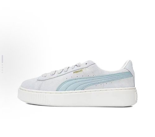 PUMA彪马 SUEDE PLATFORM CORE  低帮 板鞋 女款 灰蓝色363559-14