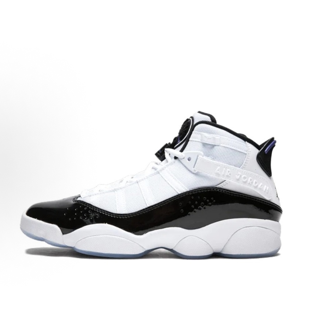 Jordan Air Jordan 6 耐磨 高帮 复古篮球鞋 男款 白黑322992-104