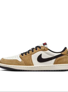 Air Jordan 1 板鞋 运动休闲鞋 复古潮流 低帮/黄棕色CZ0790-107