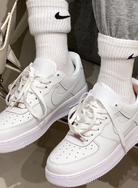 Nike耐克儿童AIR FORCE 1 LE大童空军一号gs运动童鞋DH2920-111