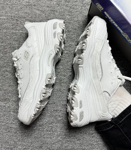 Skechers斯凯奇 D'LITES 1.0 熊猫鞋 休闲老爹鞋 女款11959-WHT