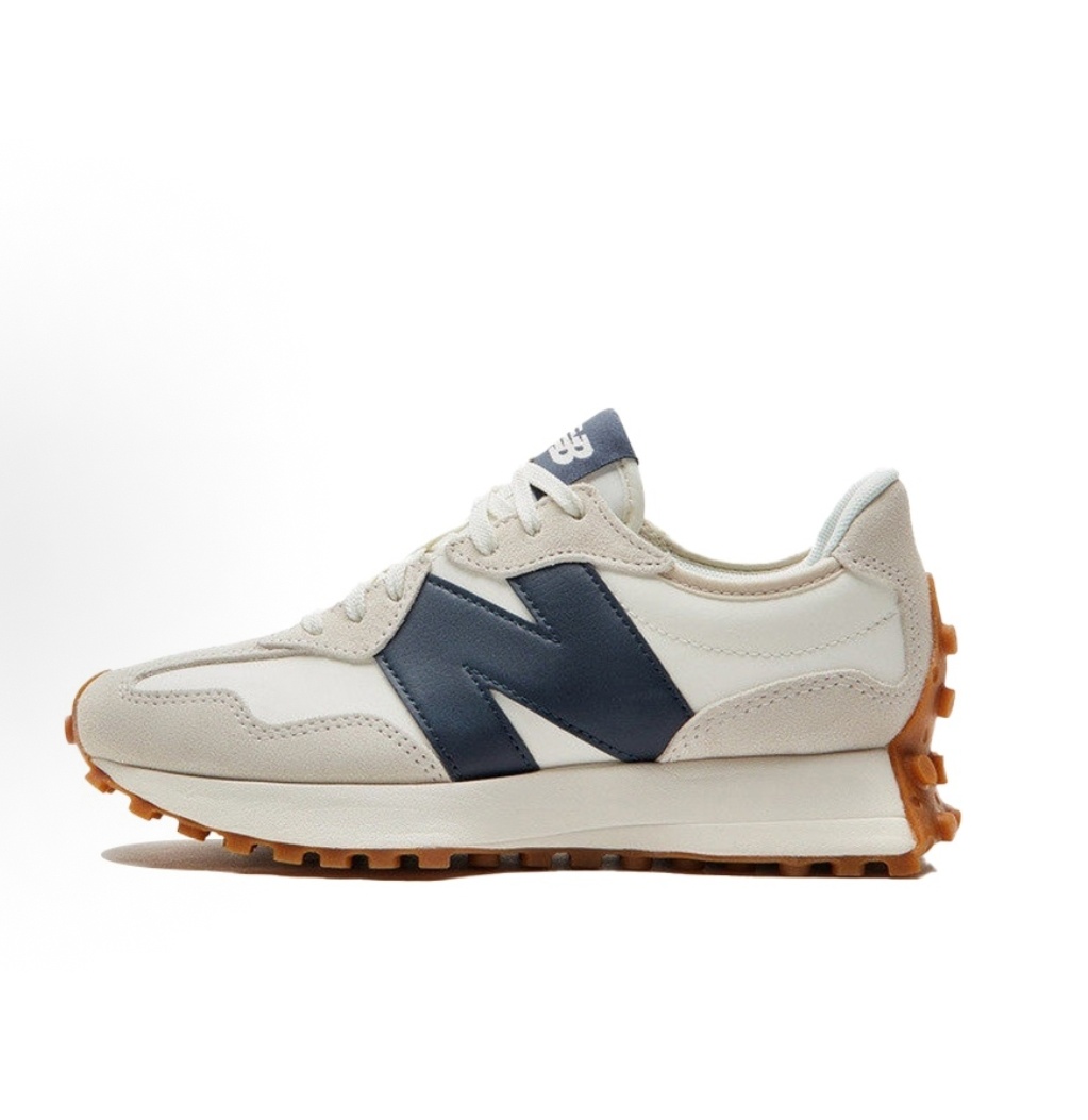 New Balance NB 327皮革减震耐磨 低帮跑步鞋 女款 灰白色WS327KB