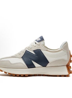 New Balance NB 327皮革减震耐磨 低帮跑步鞋 女款 灰白色WS327KB