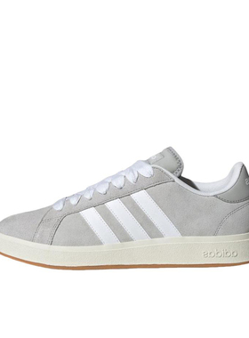 adidas Grand Court Base 00s 低帮 板鞋 男女同款 灰白IH6185