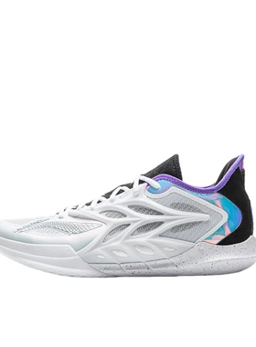 LiNing李宁 闪击12 淬炼 全掌䨻科技篮球鞋 男款 标准白ABAV069-2