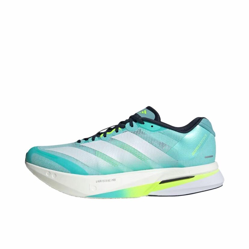 adidas Adizero Boston 13 低帮 休闲跑步鞋 男款 绿色JS4945