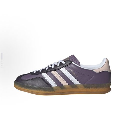 adidas originals GAZELLE 百搭 减震 低帮 板鞋 女款 紫色IE2956