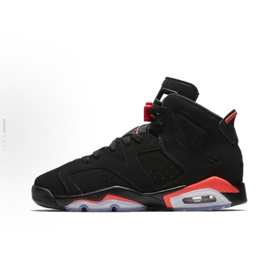 Jordan Air Jordan 6 Black Infrared高帮 黑红 男女款384665-060