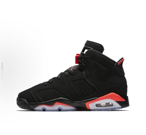 Jordan Air Jordan 6 Black Infrared高帮 黑红 男女款384665-060
