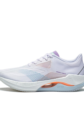 李宁 超轻20 䨻丝网面 耐磨 缓冲 跑鞋 女款/白色/蓝色ARBT002-5