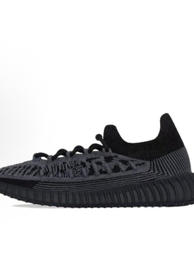 adidas originals Yeezy Boost 350织物低帮 男女同款 黑色IG9606