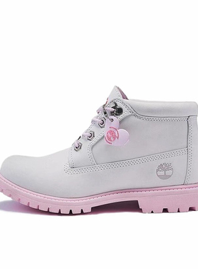 Timberland添柏岚 Chukka 其他 短筒 马丁靴 女款 灰粉A28H7