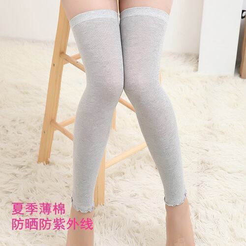 防晒薄棉空调房过膝月子堆堆袜