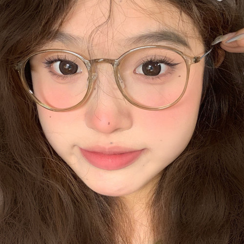 超轻茶色素颜防蓝光近视眼镜女款