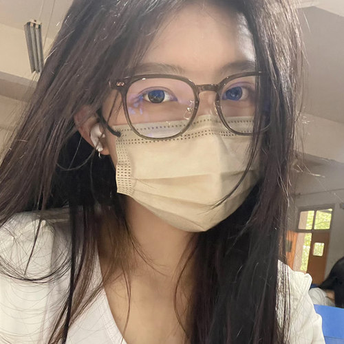 超轻冷茶色素颜神器近视眼镜框女