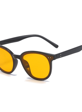 2021新款潮橘黄色墨镜海边小脸