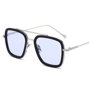 蜘蛛侠钢铁侠古天乐小罗伯特唐尼同款眼镜伊迪丝墨镜男