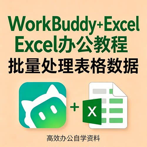 WorkBuddy+Excel 批量处理表格数据高效办公自学实操全套资料