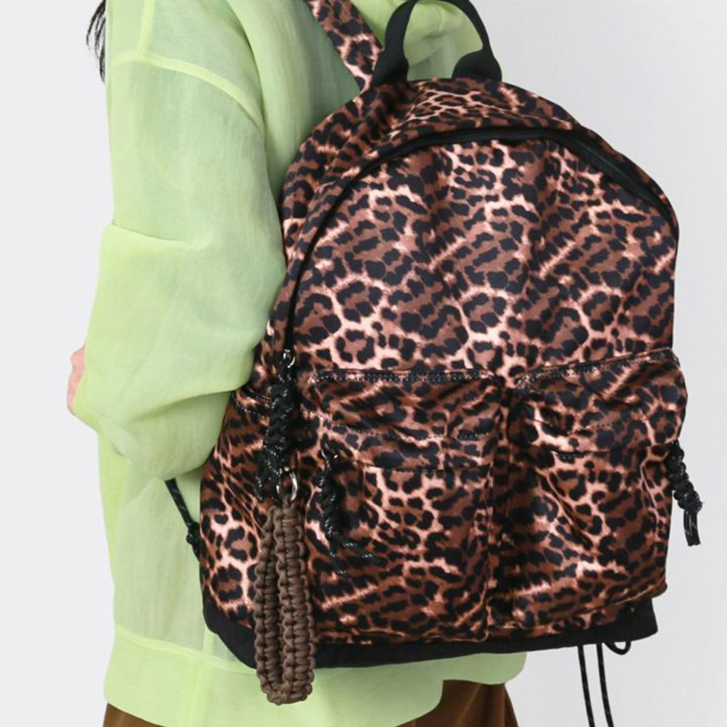 casselini小众设计男女户外徒步运动大容量轻便尼龙豹纹双肩包