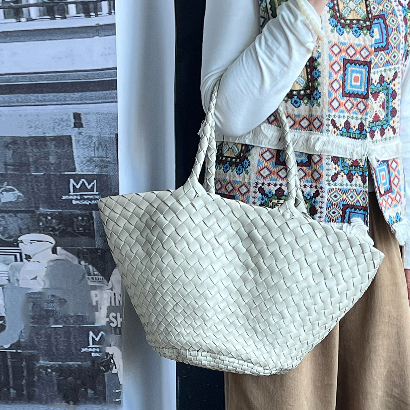 正品现货Dragon diffusion8026法式牛皮编织包单肩手提大托特包,箱包皮具/热销女包/男包,通用款女包,淘宝优惠券,粉丝福利购,淘宝优惠卷