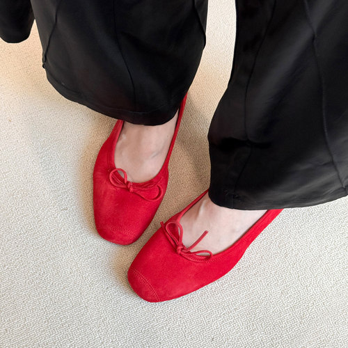 正品Reqins2025设计师款芭蕾单鞋