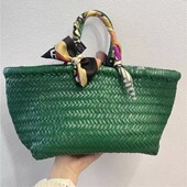 JuneShop高级感真丝装 饰搭配编织手提包丝巾丝巾小飘带丝带编发