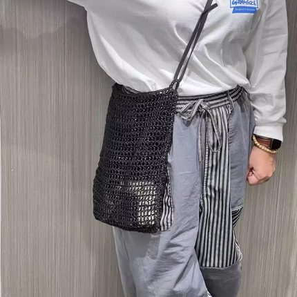 Dragon diffusion8850法式度假手工牛皮编织包休闲斜挎包女