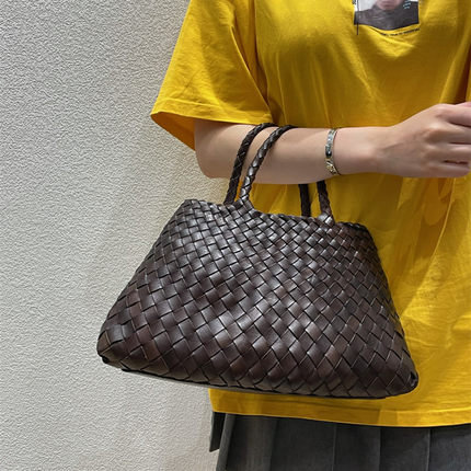 sasa同款8893Dragon Diffusion法式篮子牛皮编织包复古百搭手提包