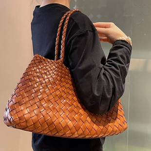 Diffusion法式 8892大号Dragon 篮子牛皮编织包手提包 sasa同款 正品