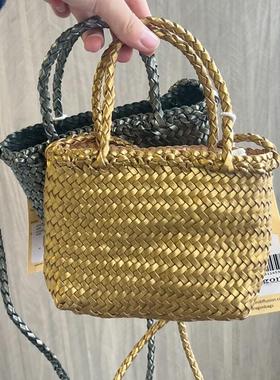 现货Dragon Diffusion DXU法式手工牛皮编织包复古百搭斜挎包女包