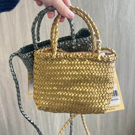 现货Dragon Diffusion DXU法式手工牛皮编织包复古百搭斜挎包女包