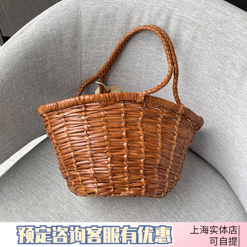 dragon diffusion比利时牛皮编织包法式文艺百搭单肩手提包女