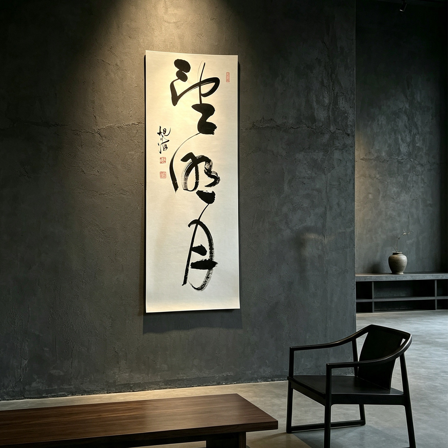 【手写】侘寂风书法挂画摆件手写真迹茶室书房禅意桌面摆台定制