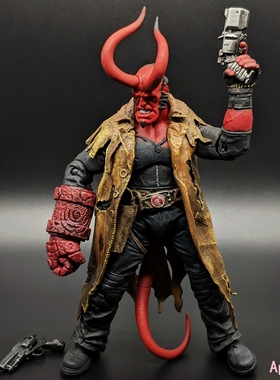 地狱男爵手办模型Hellboy 7寸恶灵骑士可动人偶电影男生玩具 蚂蚁