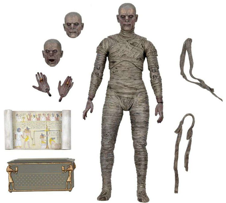 neca 科学怪人招魂木乃伊彩色版 7寸小丑回魂手办狼人法老王鬼娃