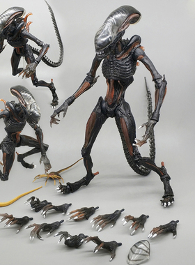 初代异形大战铁血战士手办AVP母后蛋可动人偶模型汽车摆件夺命舰