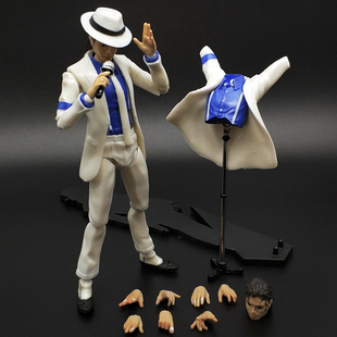 MJ迈克尔杰克逊犯罪高手颤栗MV米高月球漫步 可动手办模型太空步2