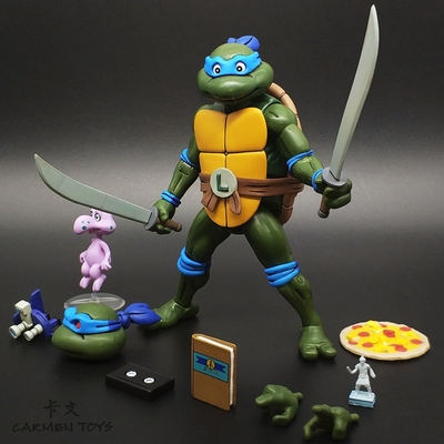 忍者神龟手办模型礼物电影可动人偶玩具科学怪人朗格施莱德男孩