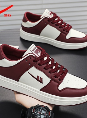 回力板鞋男士春季新款情侣低帮百搭休闲男鞋潮流爆款皮面运动鞋子