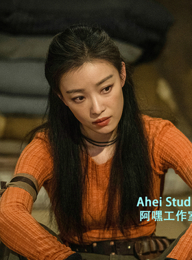 不掉色西出玉门倪妮叶流西同款项链黑色皮绳项圈颈链choker甜酷潮