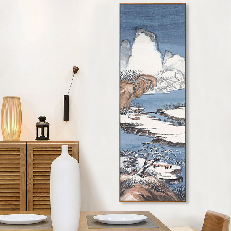 品都 中式齐白石山水山色风景diy数字油画手绘填色家居酒店装饰画