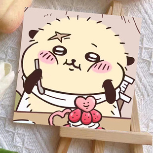 卡通动画吉伊卡哇chiikawa獭师师傅海獭diy数字油画填色装饰画