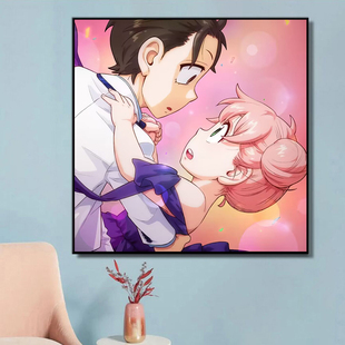 卡通动漫间谍过家家阿尼亚次子达米安 diy数字油画手绘家居装饰画