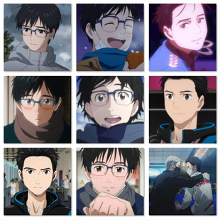 动漫冰上的尤里胜生勇利维克托 diy数字油画填色手绘家居装饰画