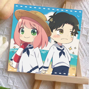 卡通动漫间谍过家家阿尼亚次子达米安 diy数字油画手绘家居装饰画