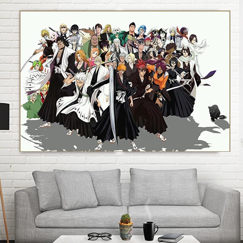 死神bleach黑崎一护护廷十三队千年血战 diy数字油画手绘装饰画