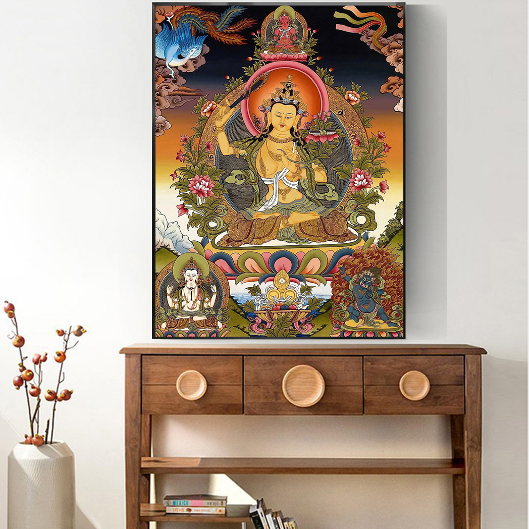 文殊菩萨佛像diy数字油画