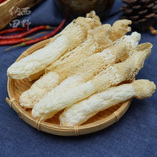 织金竹荪 农家菌菇特产 干货短裙红托无添加竹笙 100g包邮 - 封面