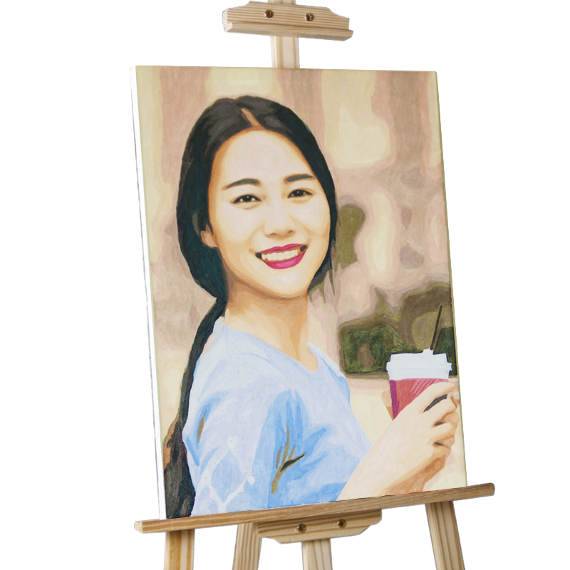 纯手工diy数字油画伊杰