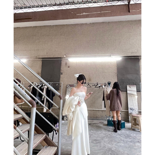 LISEYEN设计师 你穿上这套高高瘦瘦细细长长的羊毛裙 库存4